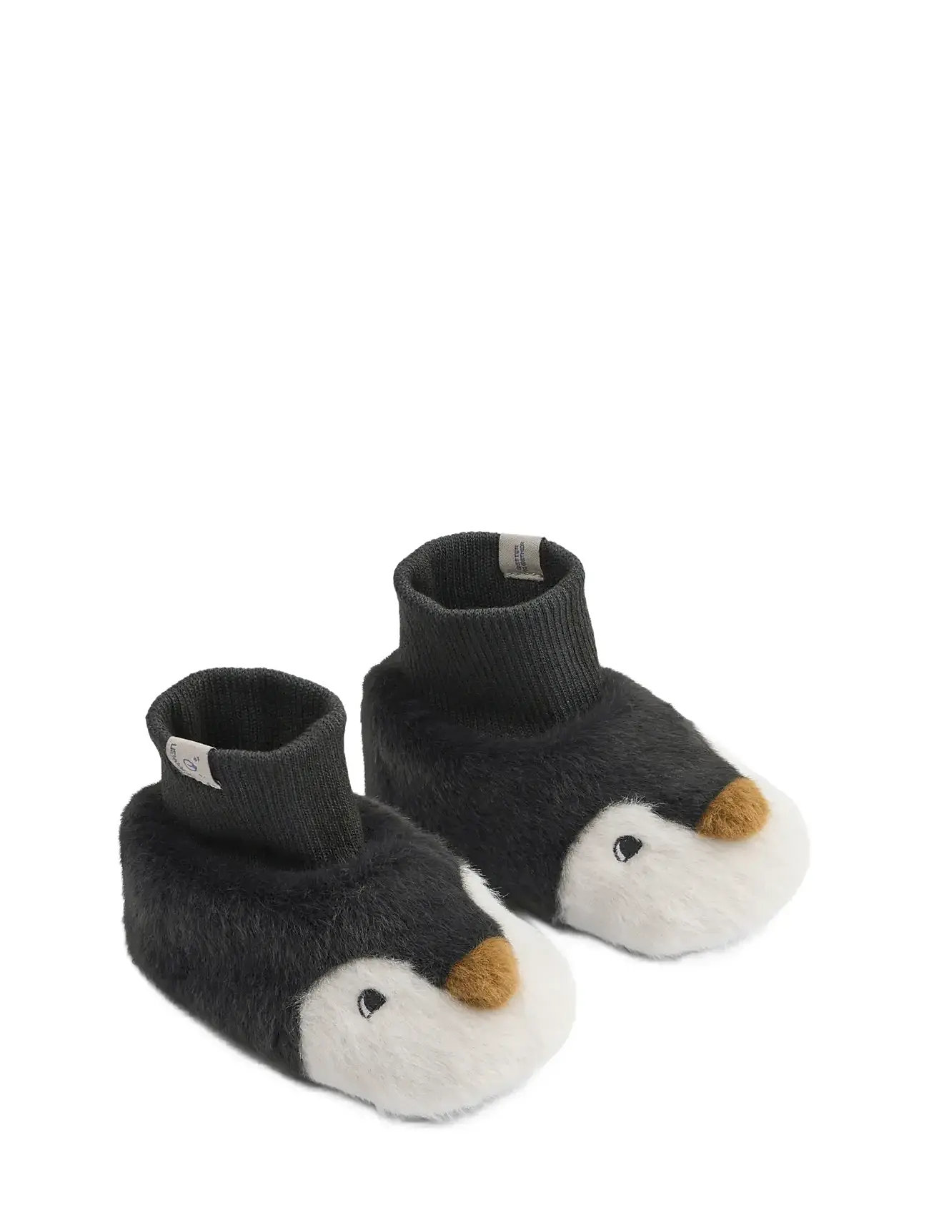 Liewood Beth Penguin Plush Slippers, 20/21, Black, Sko > Tøfler Og Indendørssko, Børn