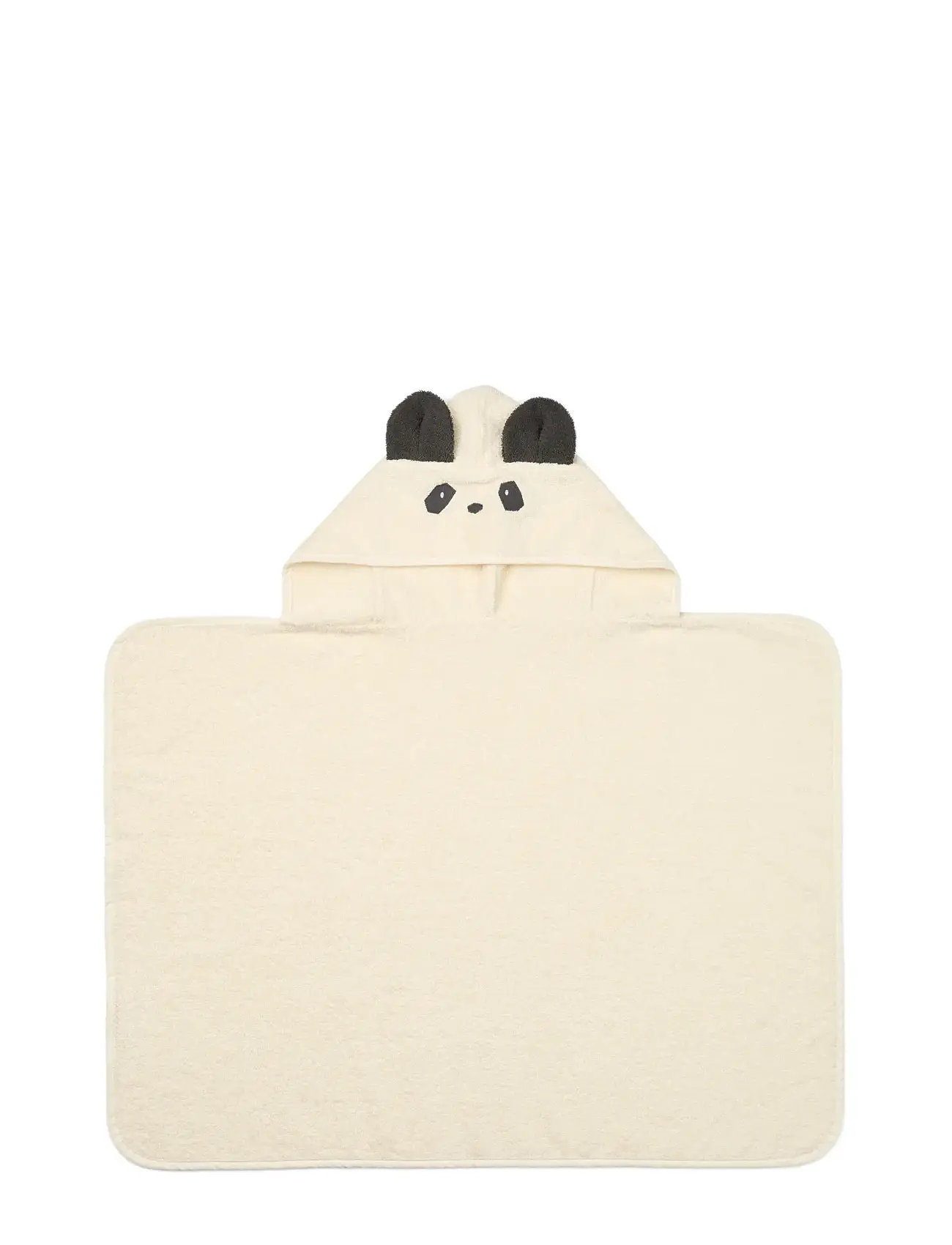 Liewood Vilas Panda Baby Hooded Towel, One Size, Cream, Bath Time > Towels, Børn