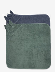 Liewood - Albert hooded towel 2-pack - accessoires - rabbit blue mix - 3