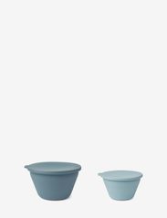 Liewood - Dale foldable bowl set - lunch boxes & water bottles - sea blue/whale blue mix - 4