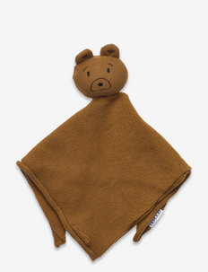 Milo knit cuddle cloth - cuddle blankets - mr bear golden caramel