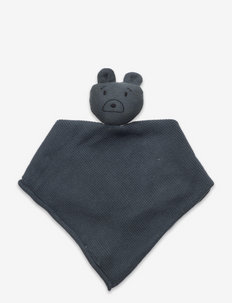 Milo knit cuddle cloth - couvertures câlins - mr bear whale blue