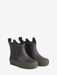 Tekla rain boot - unlined rubberboots - black/hunter mix