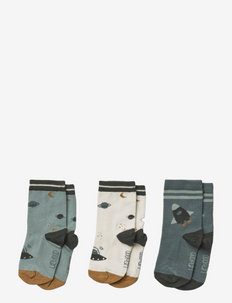 Silas cotton socks - 3 pack - socks & underwear - space blue mix