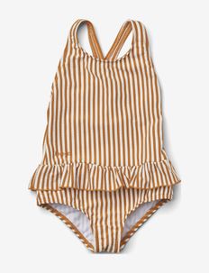 Amara swimsuit seersucker - swimsuits - y/d stripe: golden caramel/white