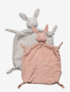 Agnete cuddle cloth 2-pack - minkštosios antklodės - rabbit rose/dumbo grey mix