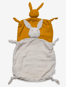 Agnete cuddle cloth 2-pack - minkštosios antklodės - rabbit dumbo grey/mustard mix