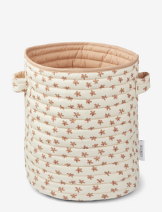Ally quilted basket - opbevaringskurve - floral/sea shell