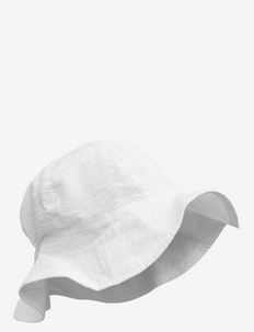 Amelia seersucker sun hat - sun hats - white