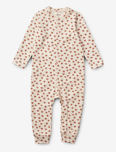 Birk printed pyjamas jumpsuit - sleeping overalls - floral/sea shell