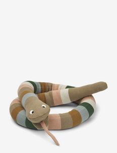 Fillippa knitted snake - stuffed animals - oat multi mix