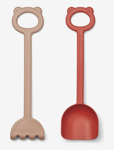 Hilda shovel & rake - sandlegetøj - apple red/pale tuscany rose