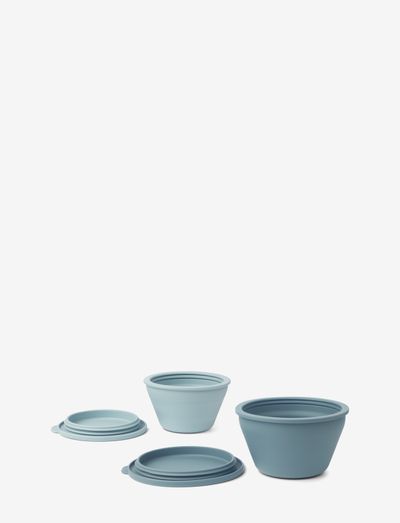Dale foldable bowl set - lunch boxes & water bottles - sea blue/whale blue mix