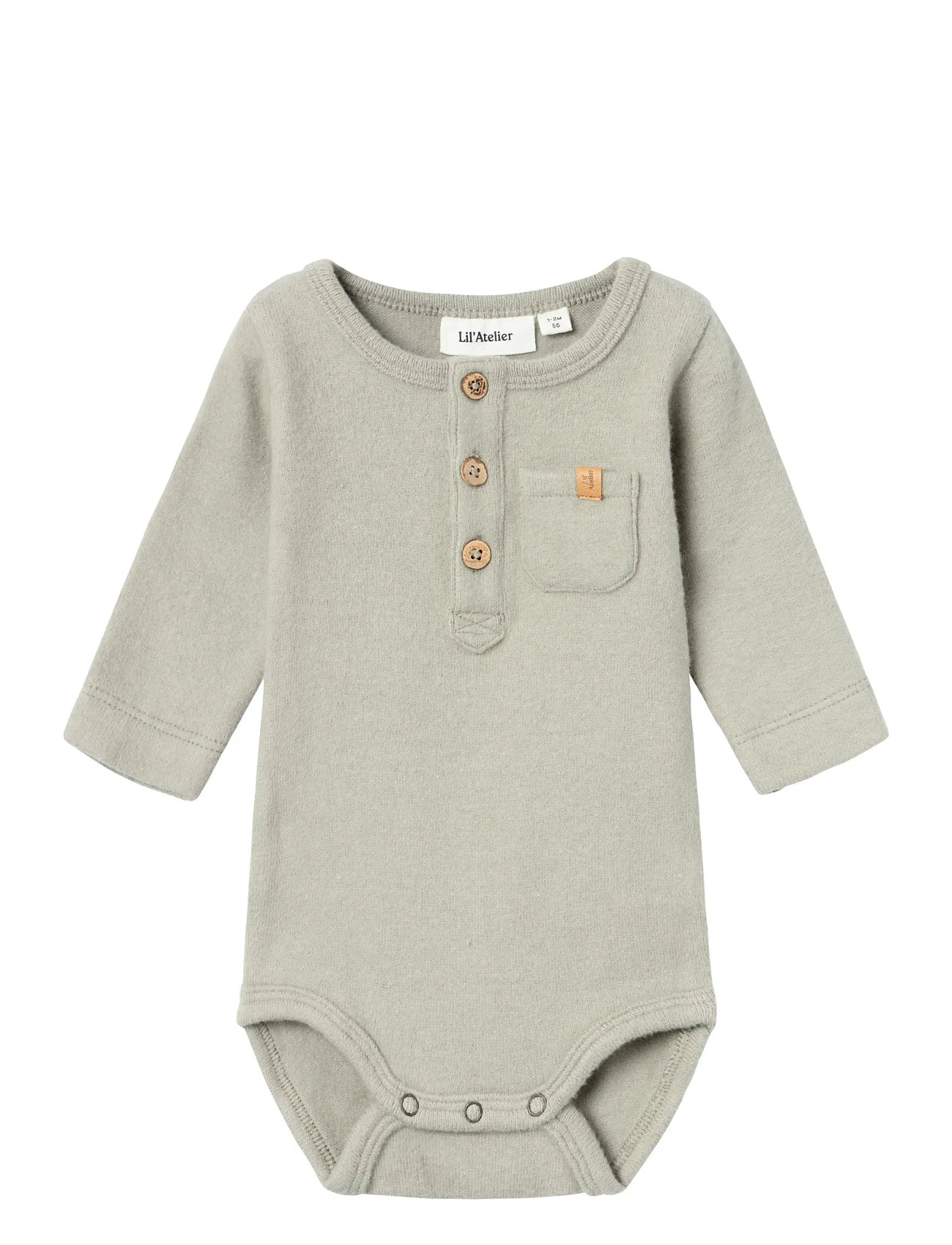 Nbmthoro Kym Ls Slim Body Lil Grey Lil'Atelier