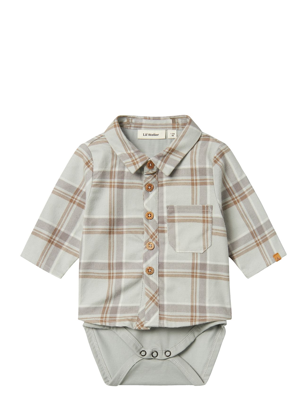 Lil'Atelier Nbmseven Ls Boxy Body Shirt Lil Grå