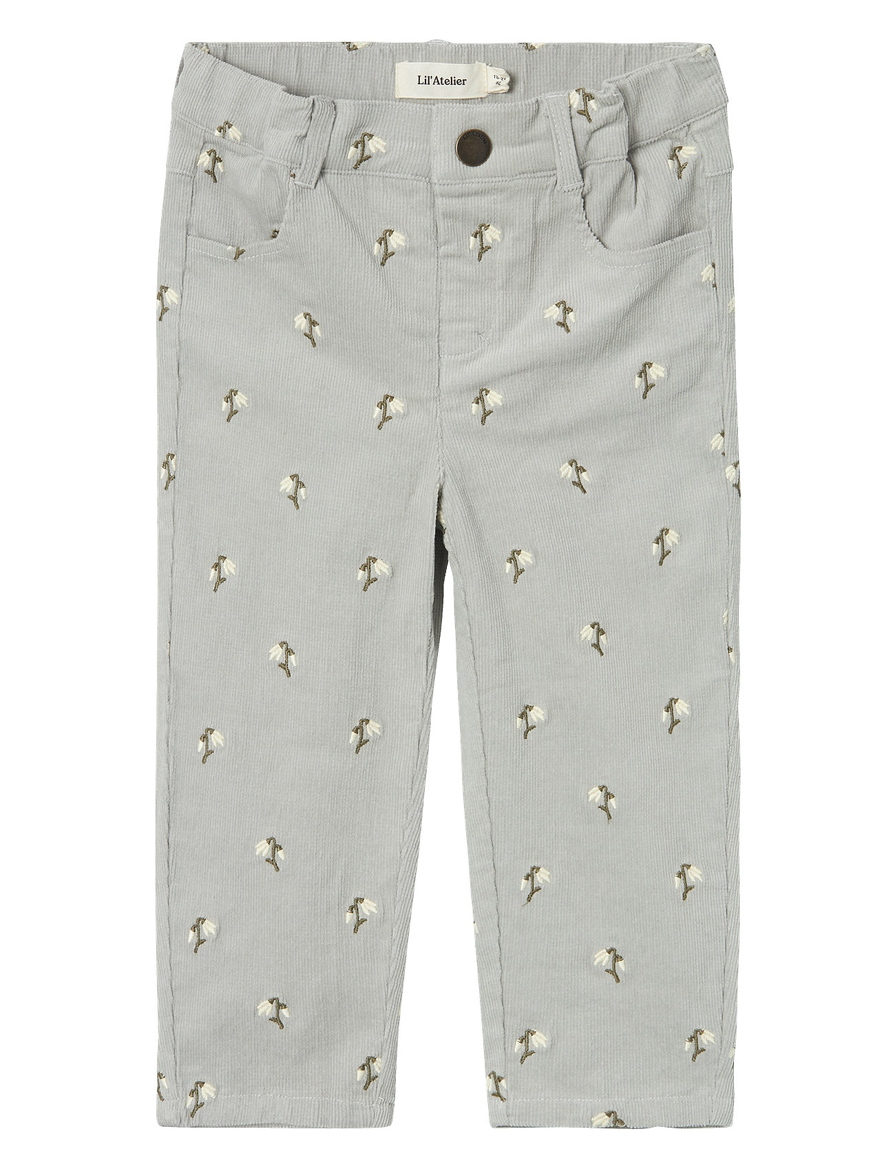 Lil'Atelier Nmfbella Baggy Cord Pants 1119-Hc S Lil Grå