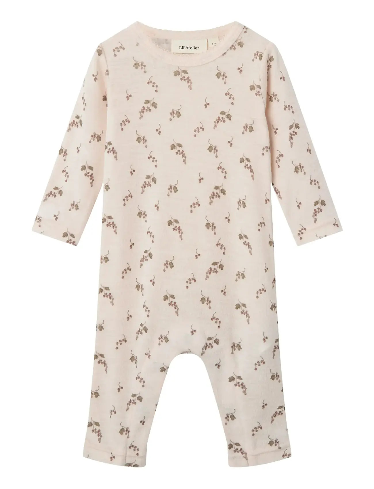 Lil'Atelier Nbfnoel Nia Wool Ls Slim Suit Lil, 68, Cream, Bodysuits > Langærmede Bodysuits, Børn