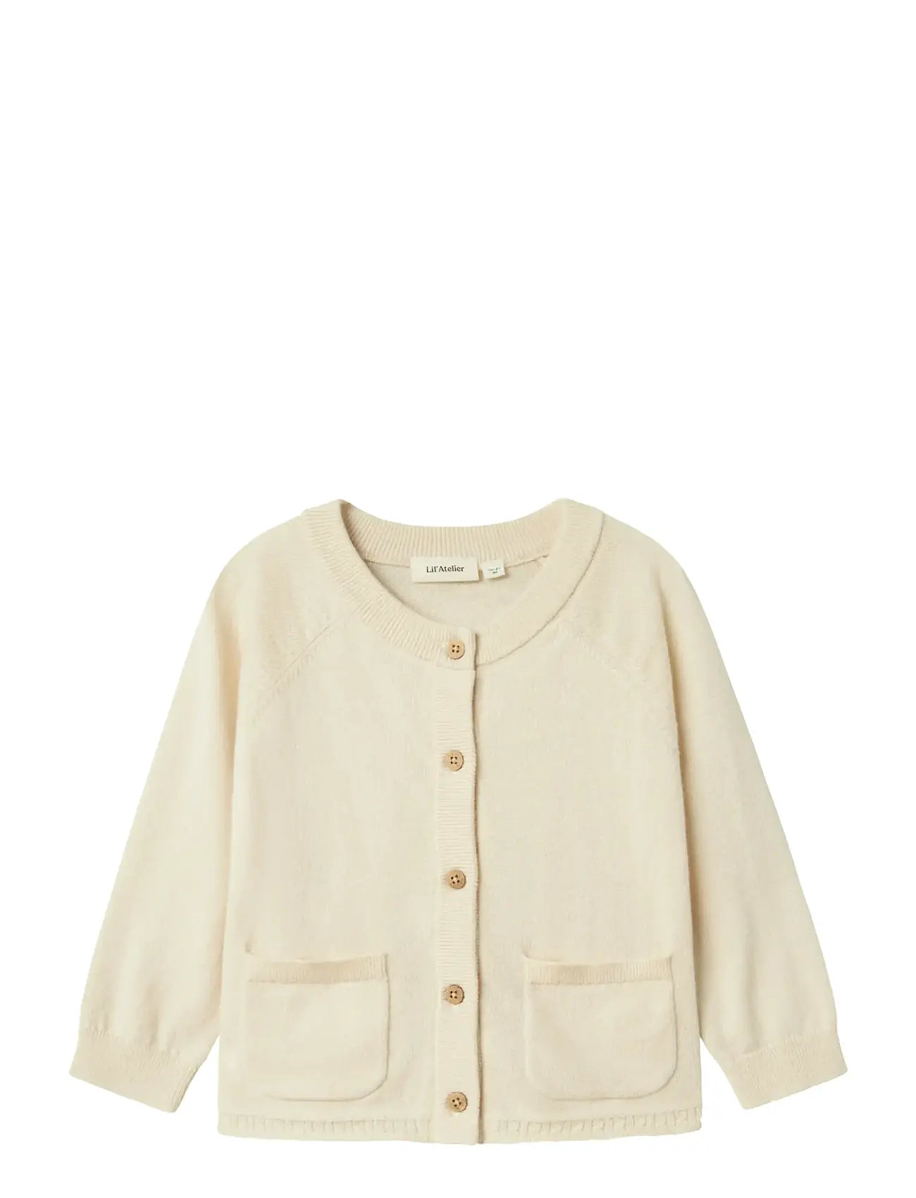 LIL'ATELIER Nmnnord Wo/Co Ls Knit Card Lil Cream - 92 - Kinder