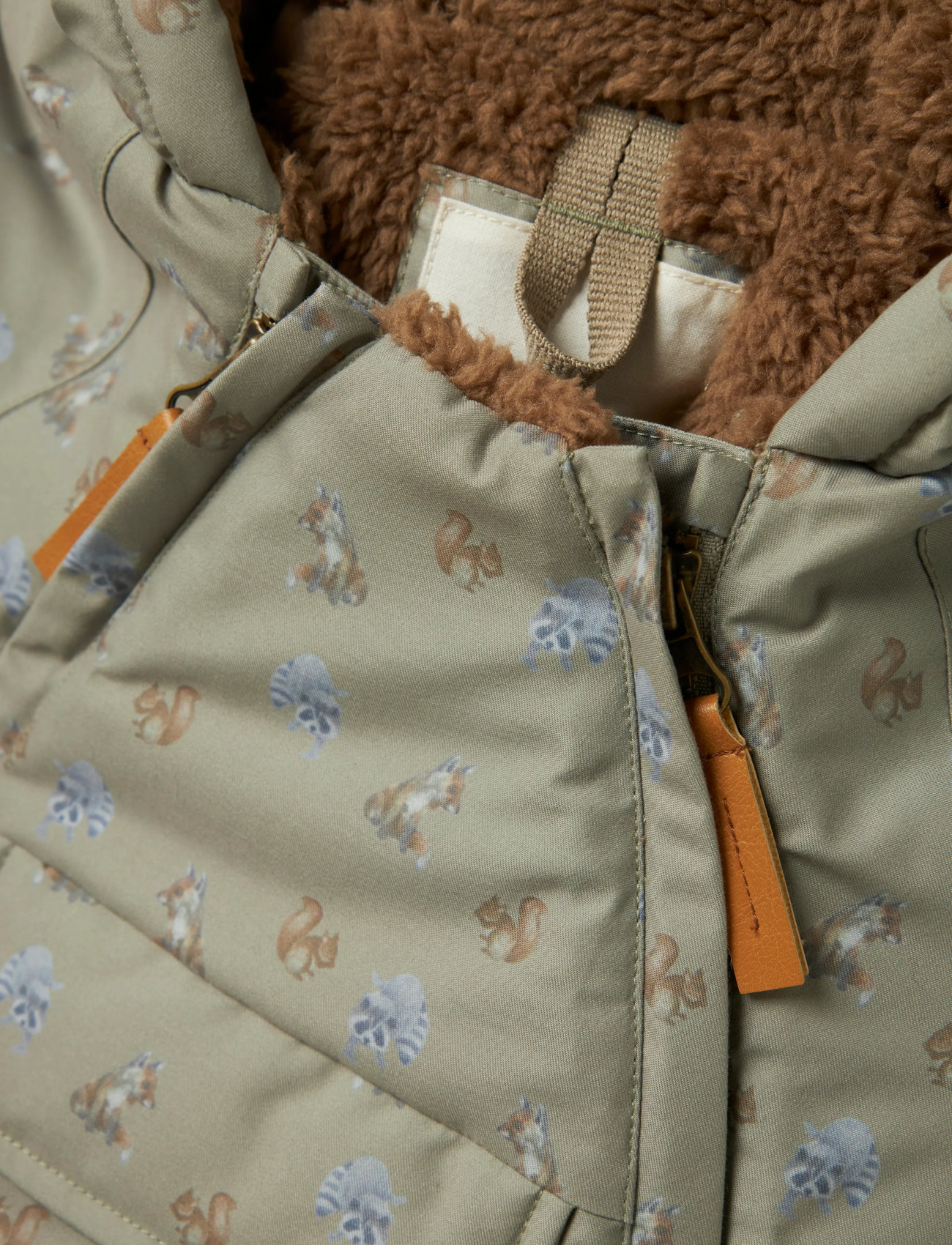 Lil'Atelier Nbmlasnow05 Jkt Aop Fo Lil, 68, Green, Jakker Og Frakker > Vinterjakker, Børn