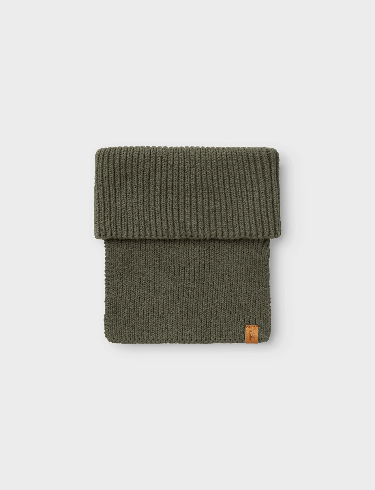 Lil'Atelier Nmmnalu Knit Tube2 Lil, 49-50, Khaki green, Tørklæder & Halsvarmere > Tube Tørklæder, Børn