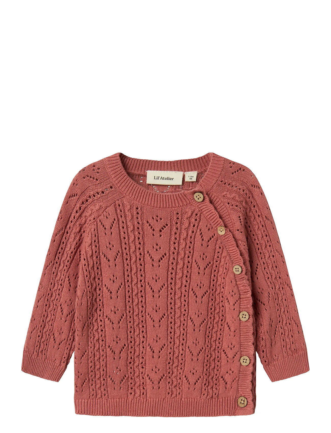 LIL'ATELIER Nbfkajsa Ls Wrap Knit Lil Pink - 56 - Kinder