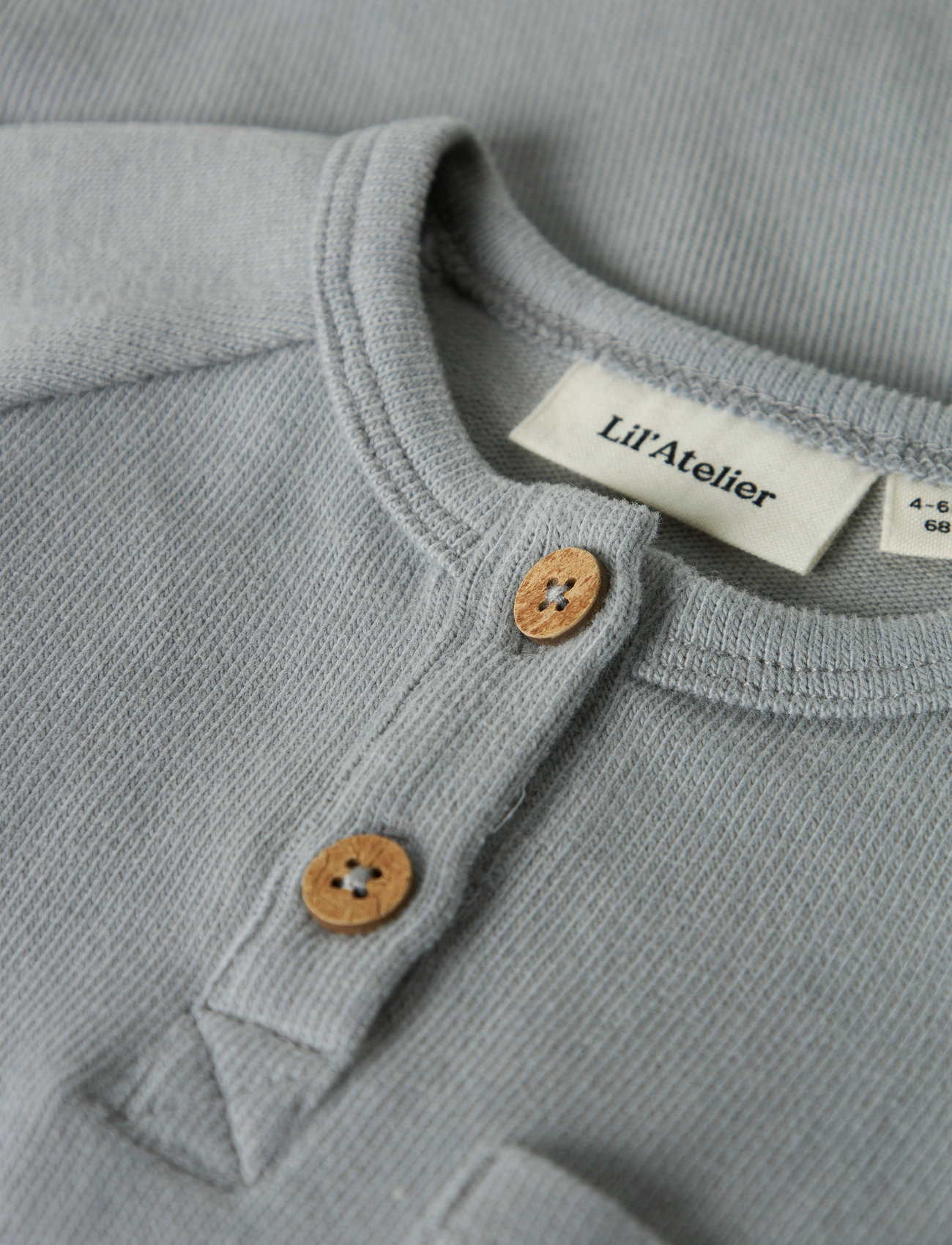 Lil'Atelier Nbmluno Ls Slim Body Lil, 68, Grey, Bodys > Langærmede, Børn