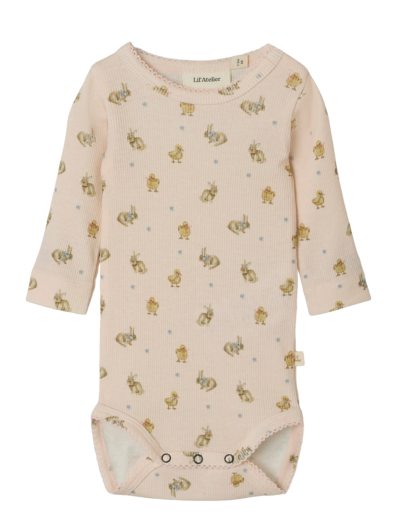 Lil'Atelier Nbflavo Kis Ls Slim Body Lil, 62, Beige, Bodys > Langærmede, Børn