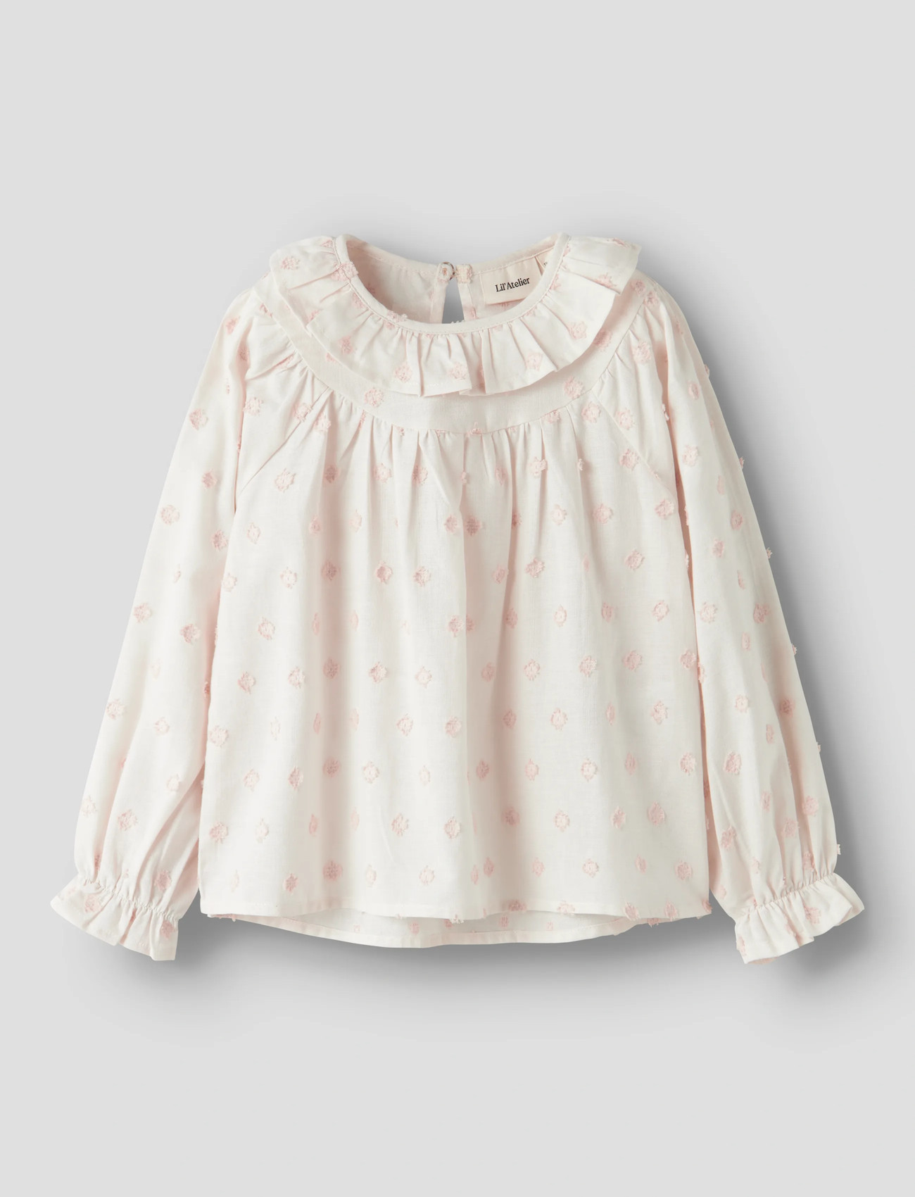 Lil'Atelier Nmfnethe Ls Loose Shirt Lil, 110, Cream, T-Shirts > Langærmede T-shirts, Børn