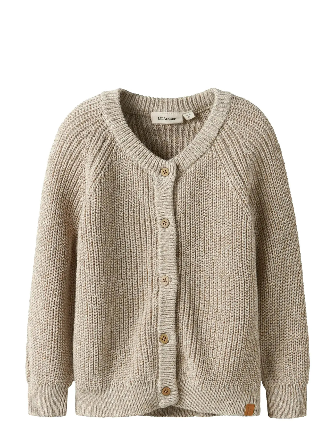 LIL'ATELIER Nmmrokko Ls Knit Card Lil Beige - 122-128 - Kinder