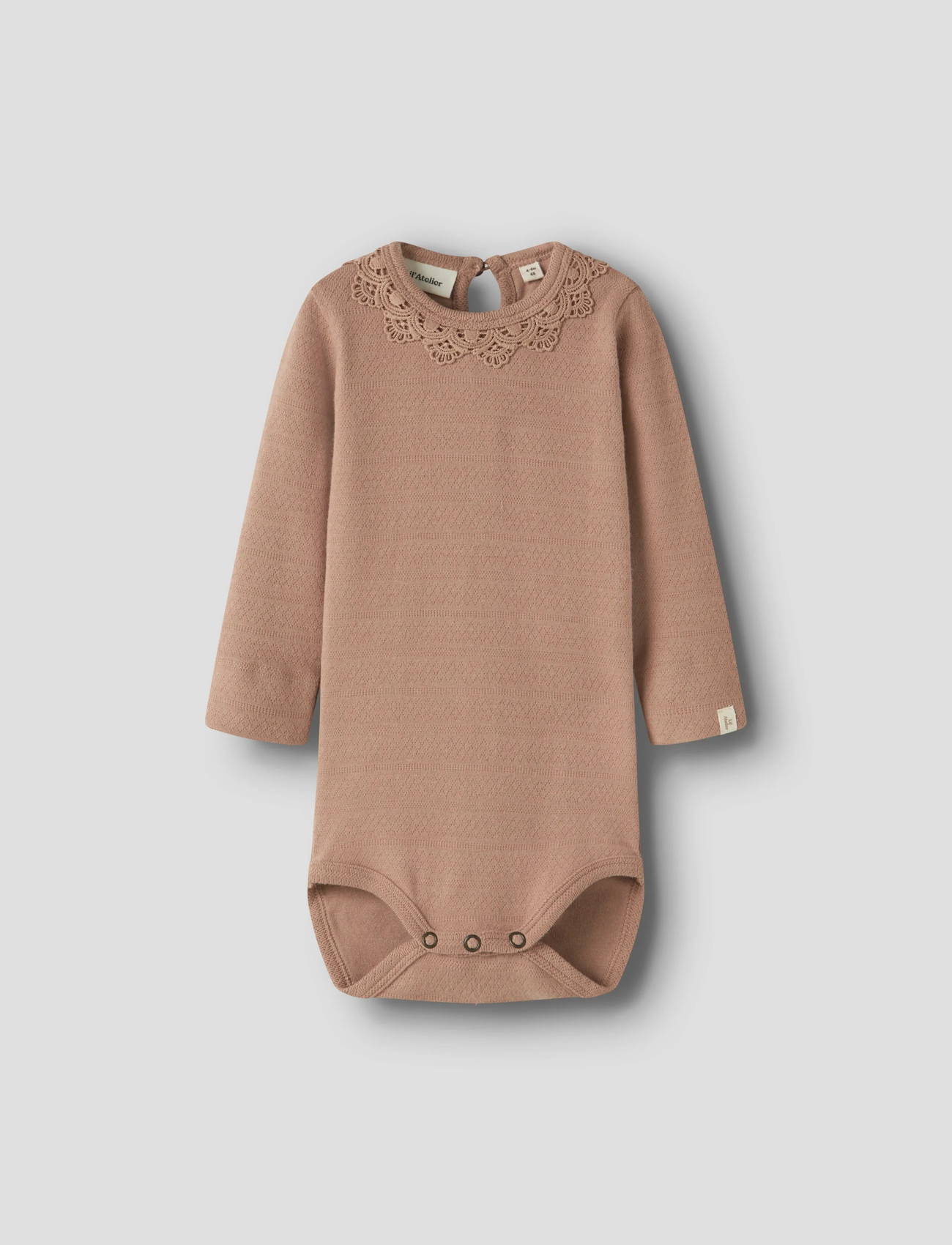 Lil'Atelier Nbftapia Ls Slim Body Lil, 74, Beige, Bodys > Langærmede, Børn