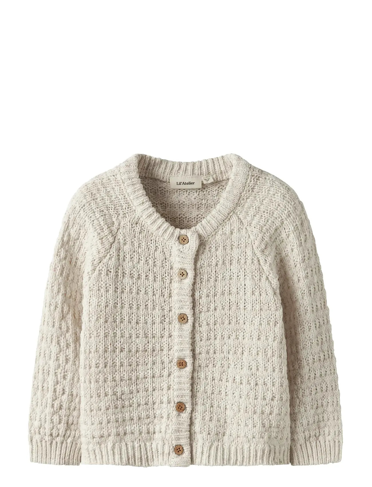 LIL'ATELIER Nmfbella Ls Knit Card Lil Cream - 122-128 - Kinder