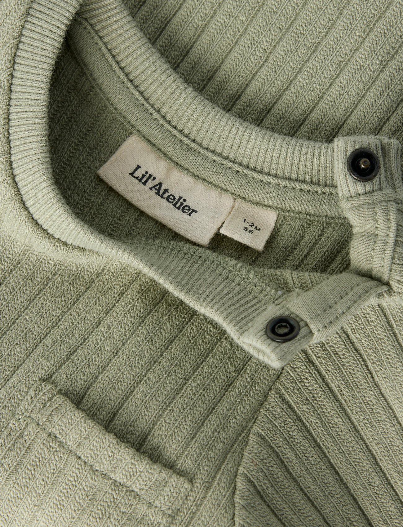 Lil'Atelier Nbmtao Ls Slim Body Lil, 68, Green, Bodys > Langærmede, Børn