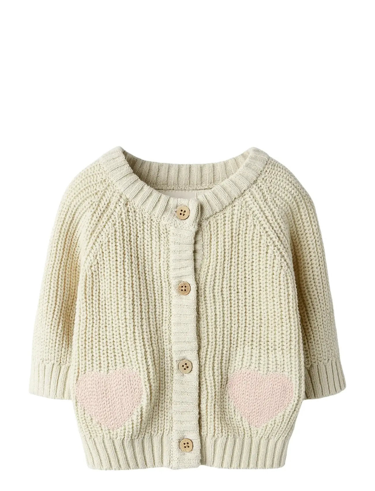 LIL'ATELIER Nbfemlen Len Ls Knit Card Lil Cream - 62 - Kinder