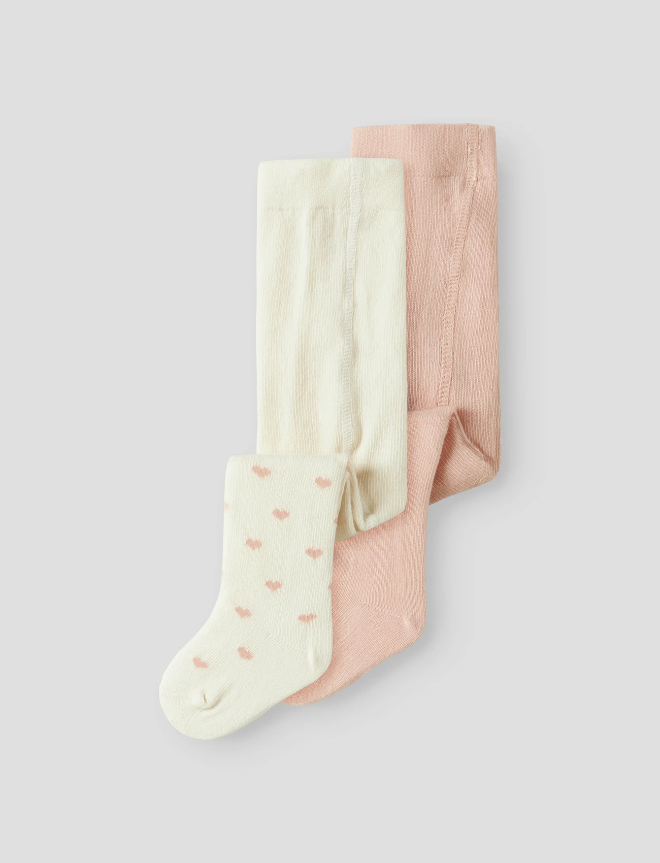 Lil'Atelier Nbfilso 2P Dilo Pantyhose Lil, 74-80, Cream, Sokker Og Strømpebukser > Strømpebukser, Børn