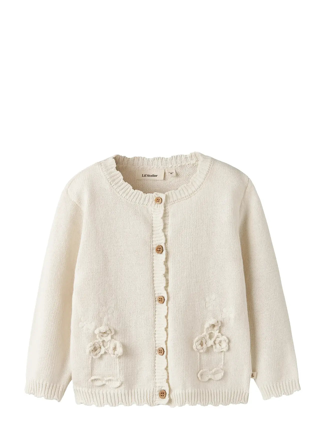LIL'ATELIER Nmfdola Ls Knit Card Lil Cream - 122-128 - Kinder