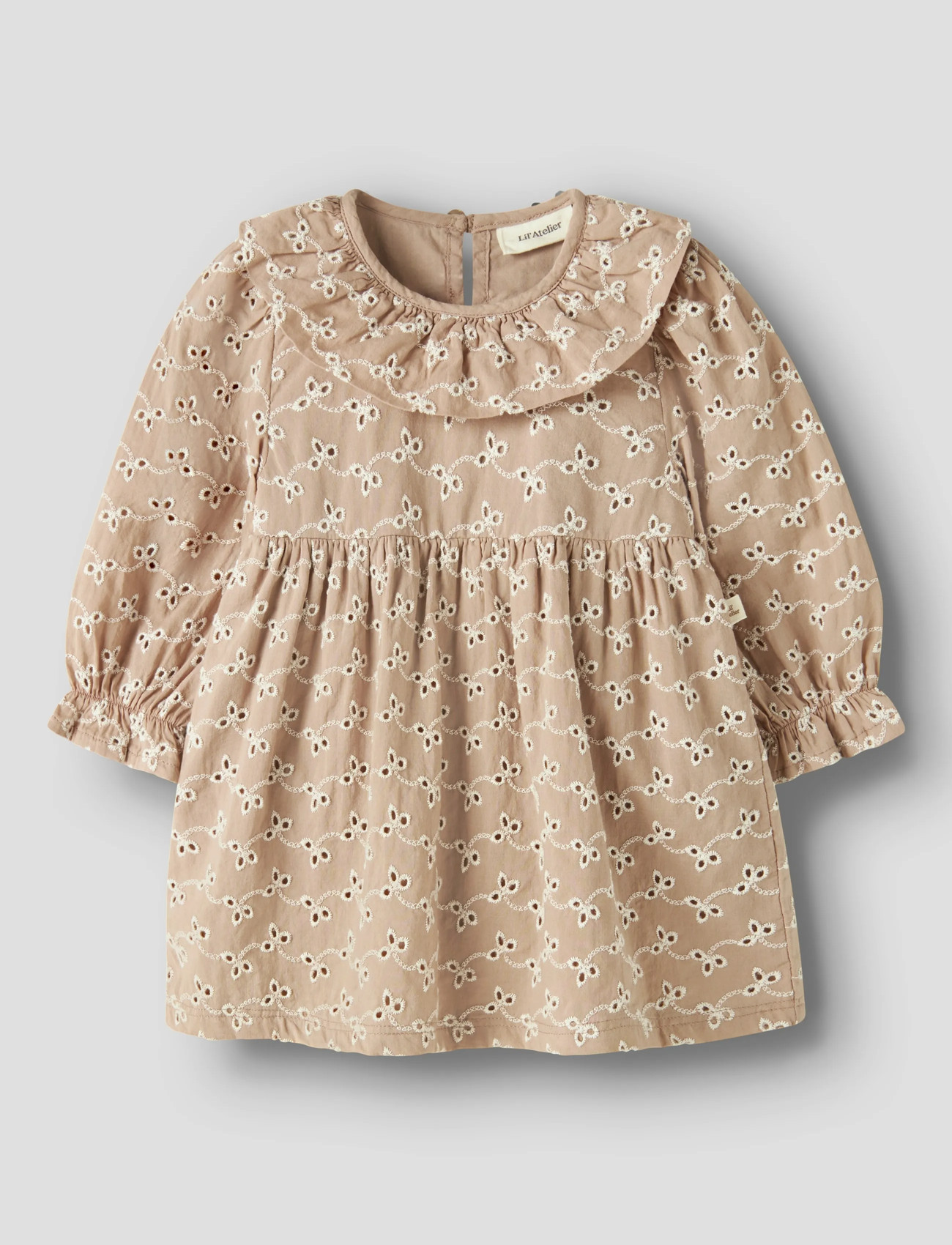 Lil'Atelier Nbftessie Ls Body Dress Lil, 56, Beige, Babykjoler > Langærmede Babykjoler, Børn