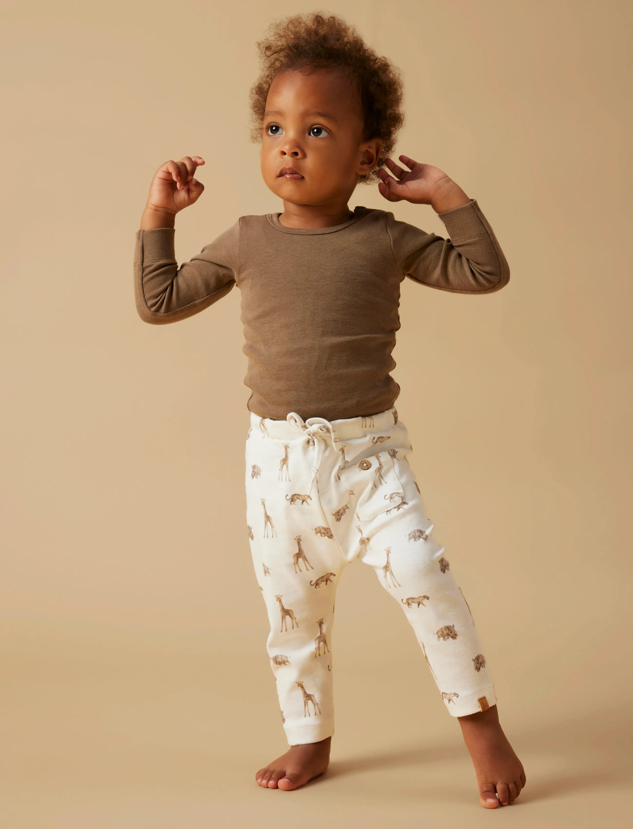 Lil'Atelier Nbmgayo Elo Loose Pant Lil Noos, 68, White, Underdele > Bukser, Børn