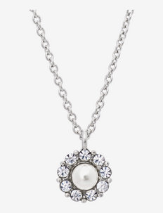 Petite Miss Sofia pearl necklace - Crystal (Silver) - pearl necklaces - crystal