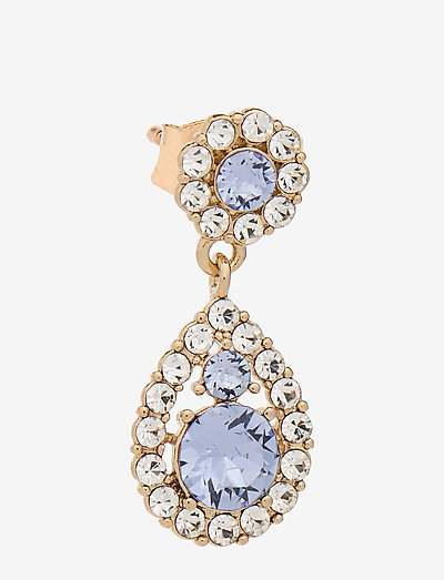 Petite Sofia earrings - Light sapphire (Gold) - auskari ar kulonu - light sapphire