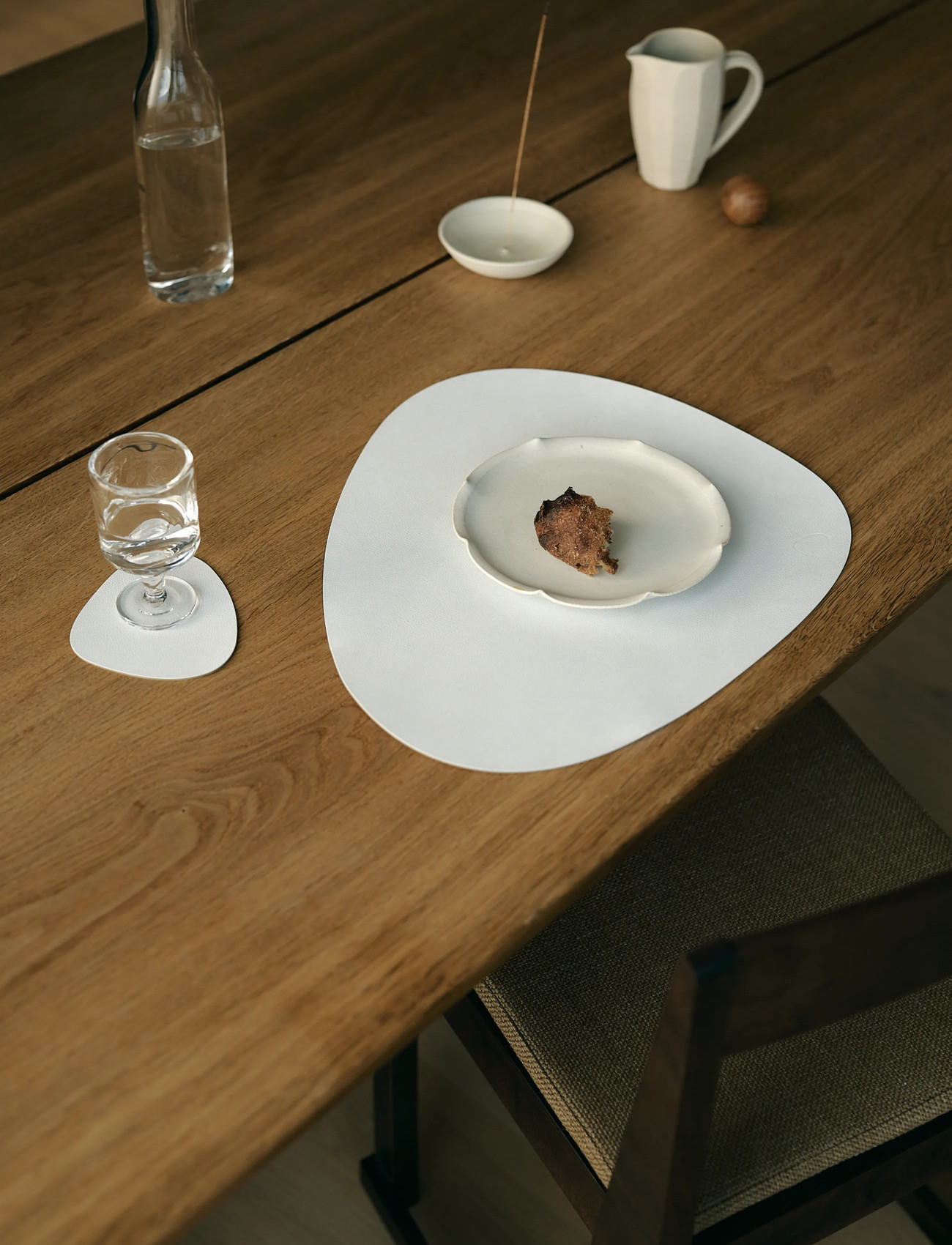 LIND DNA 4-Set Table Mat Curve L Nupo Pure White, 37X44 cm, White, Tableware > Placemats, Unisex