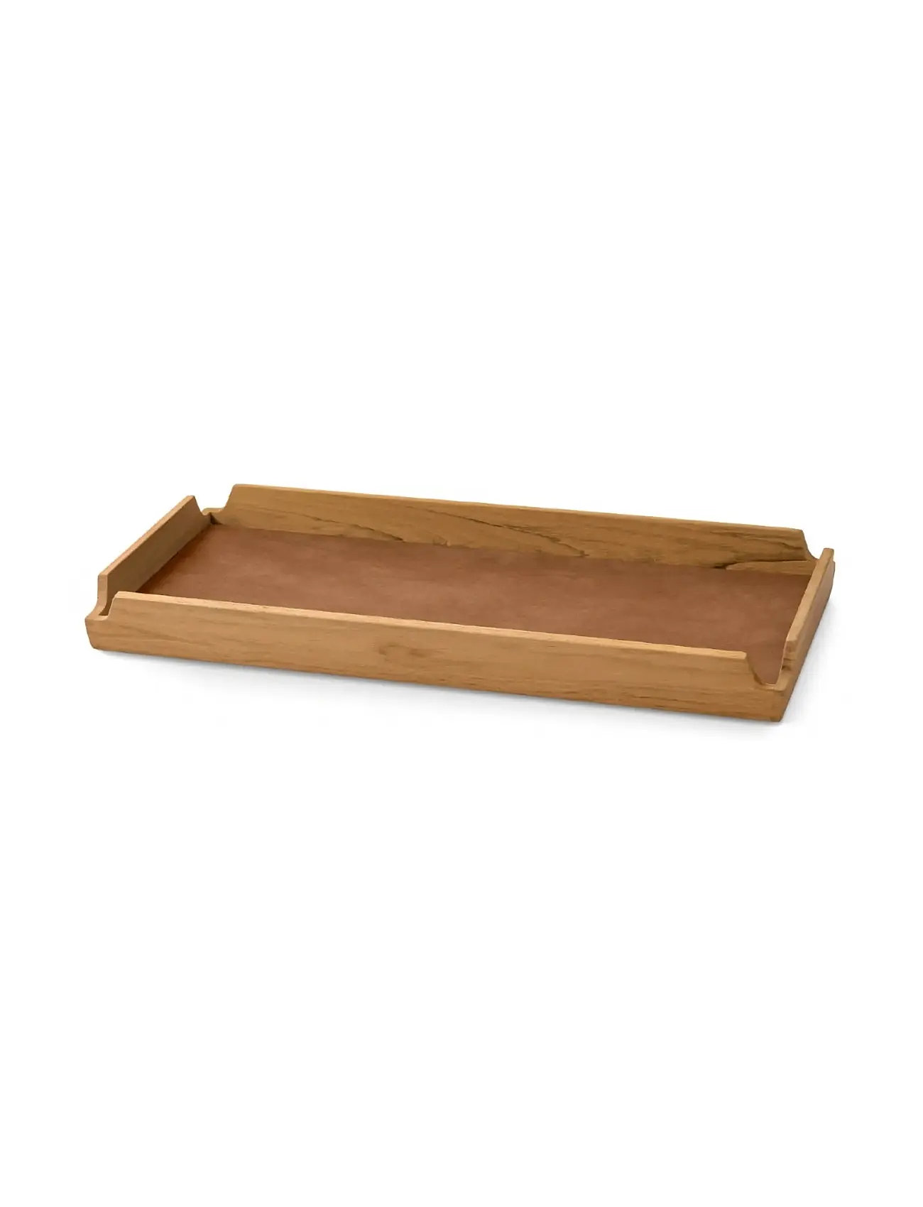 LIND DNA Teak Tray Square Slim Airy Nupo Nature/Teak, 36.6X14.6X3.5 cm, Brown, Spisesteder Og Bordtilbehør > Bakker, Unisex