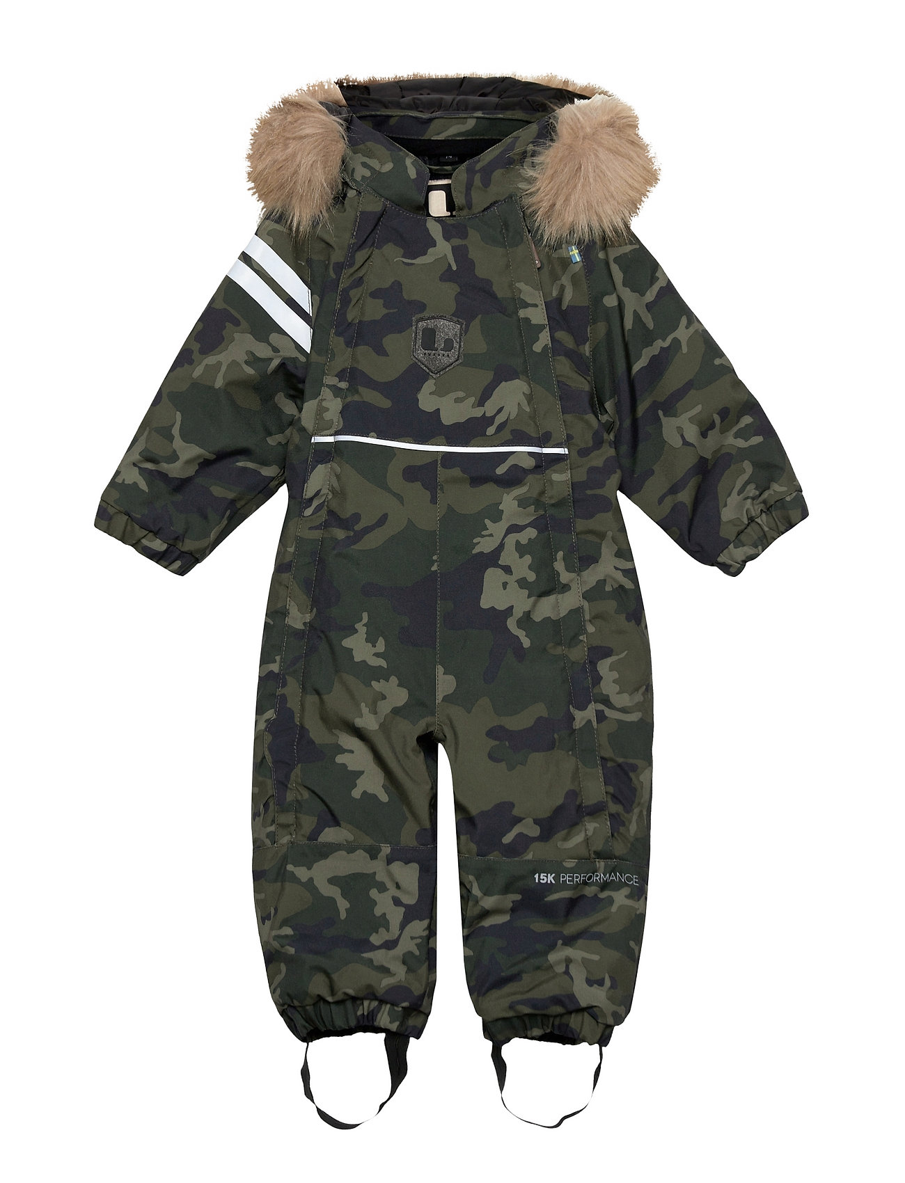 Camo Baby Overall Outerwear Shell Clothing Shell Coveralls Vihreä Lindberg Sweden