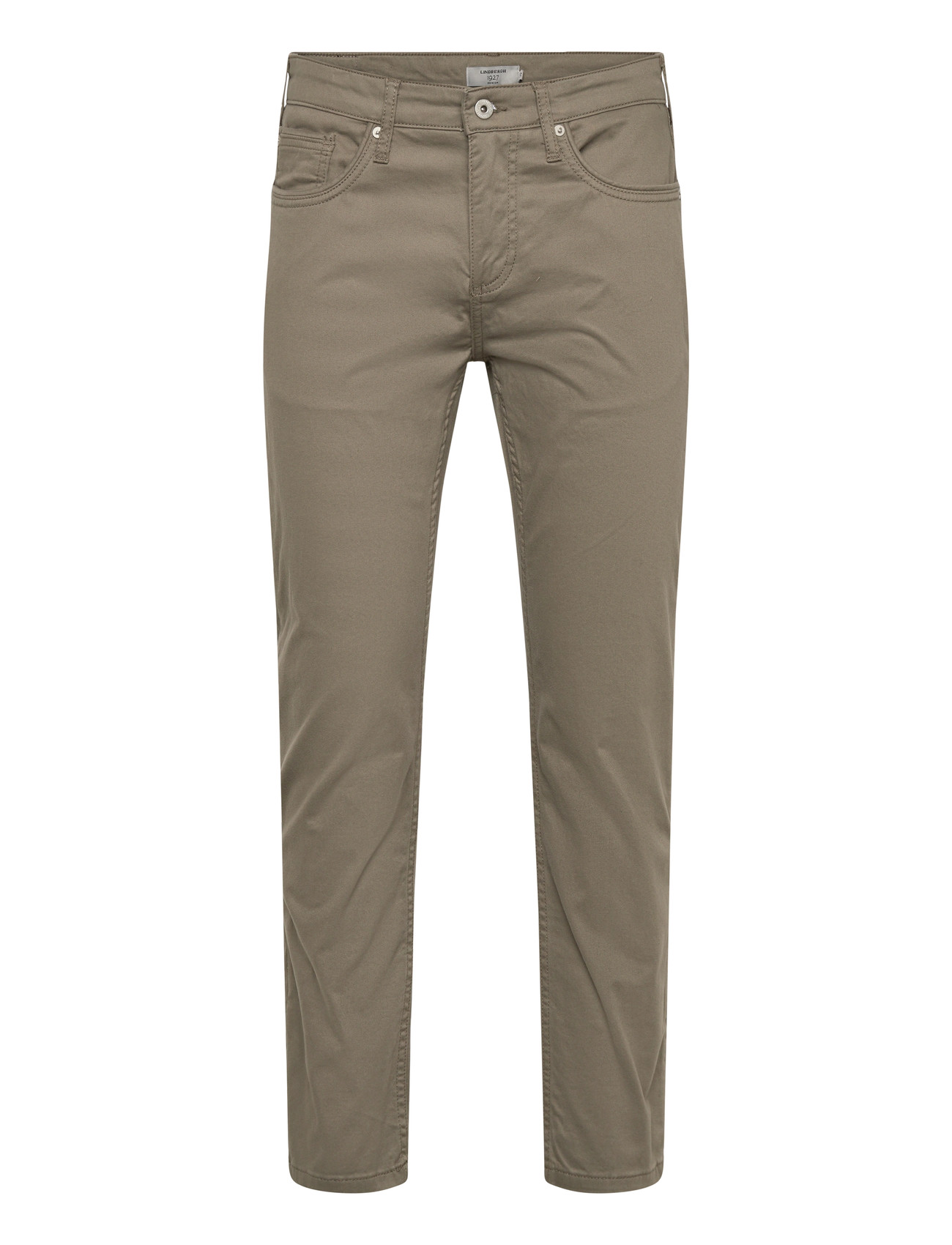 Lindbergh Black 1927: Superflex 5 Pocket Cashmere Touch Pants, 36 x 32, Khaki green, Jeans > Tapered, Herre