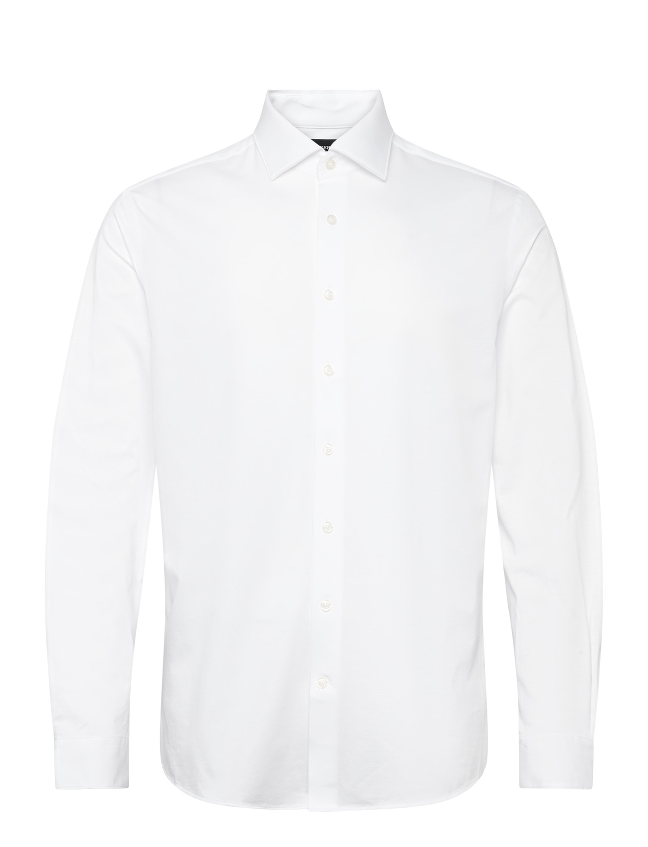 Lindbergh Black Superflex Knitted Shirt L/S, L, White, Skjorter > Business Shirts, Herre