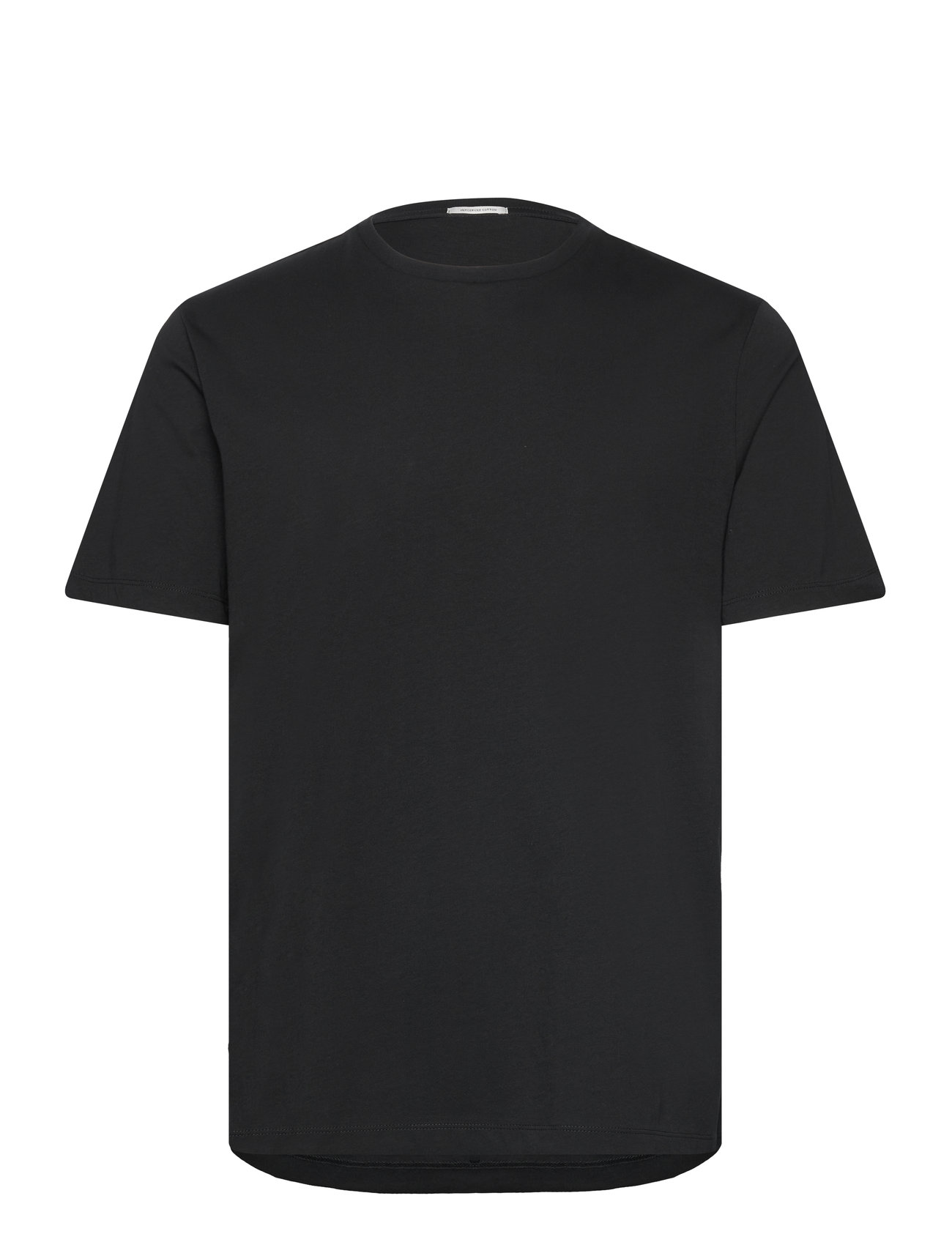 Mercerized Cotton Tee S/S Tops T-Kortærmet Skjorte Black Lindbergh Black