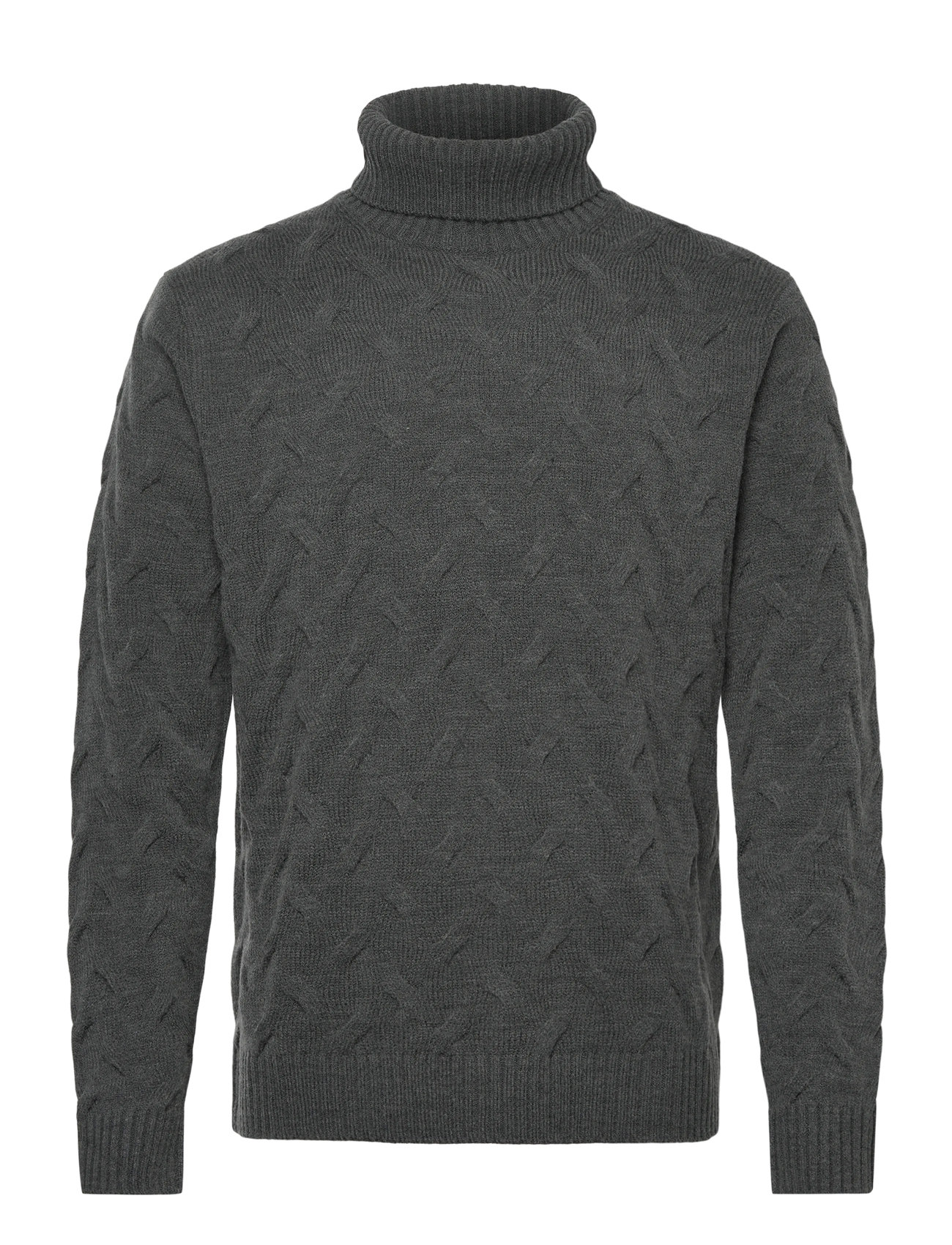 LINDBERGH Schwarz 1927 Merino Blend Texture Roll Neck Grau - XXL - Herren