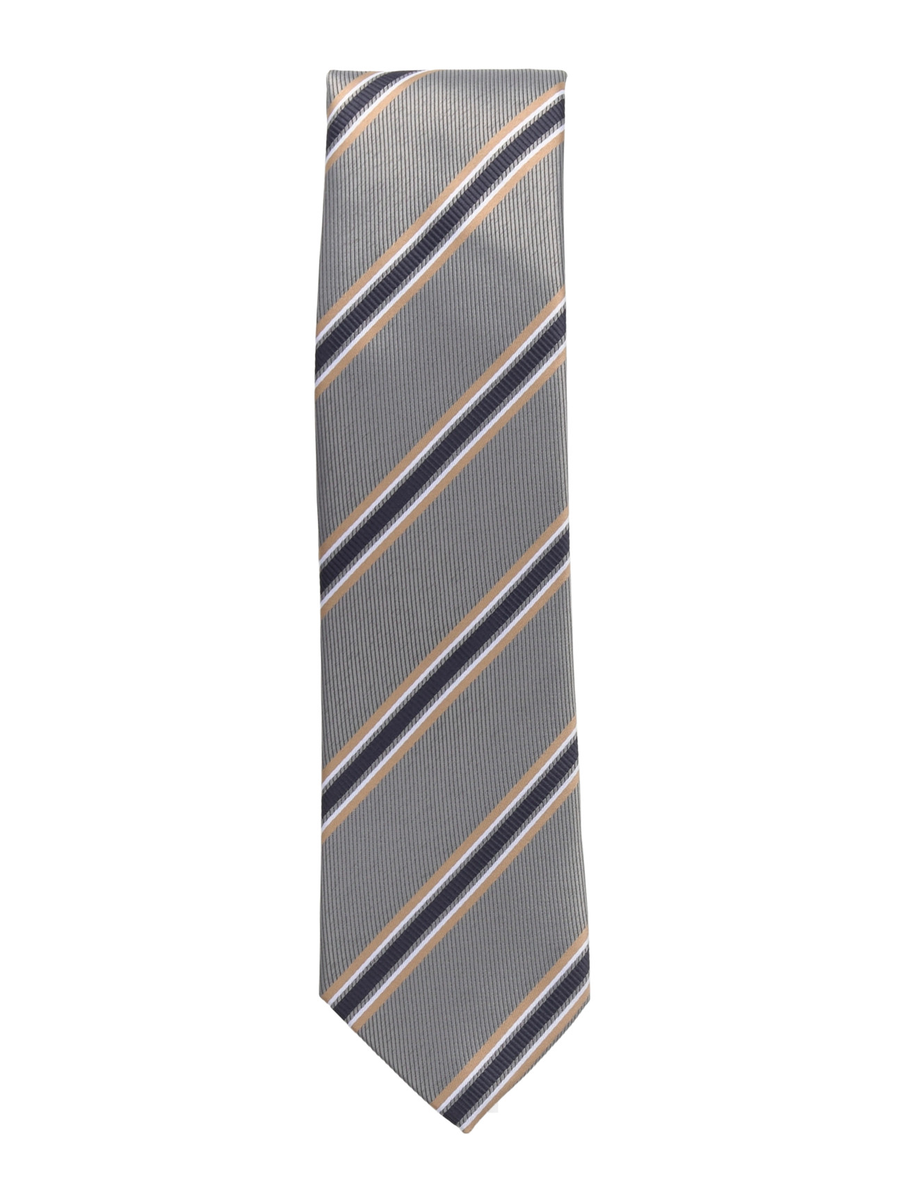 LINDBERGH Schwarz Gestreift Tie 7 Cm Grau - One Size - Herren