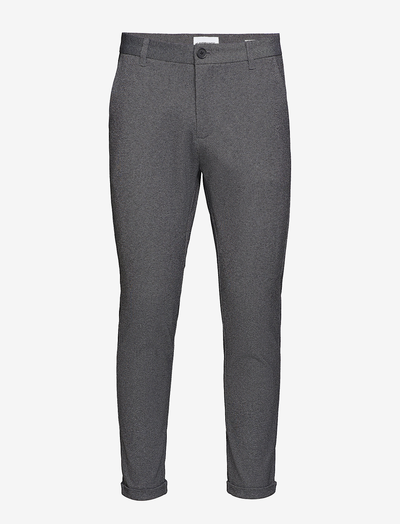 Lindbergh - Superflex knitted cropped pant - chino's - grey mix - 1