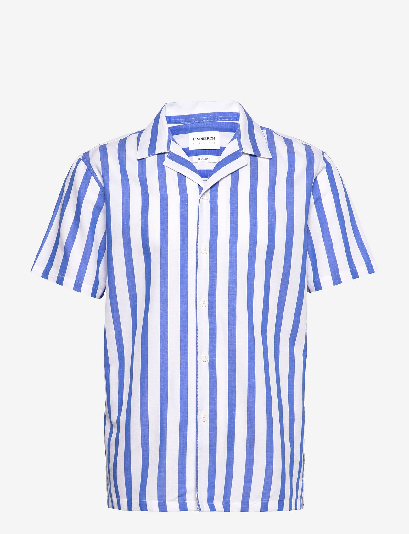 Lindbergh Cot/lin Striped Resort S/s - Vacation essentials | Boozt.com