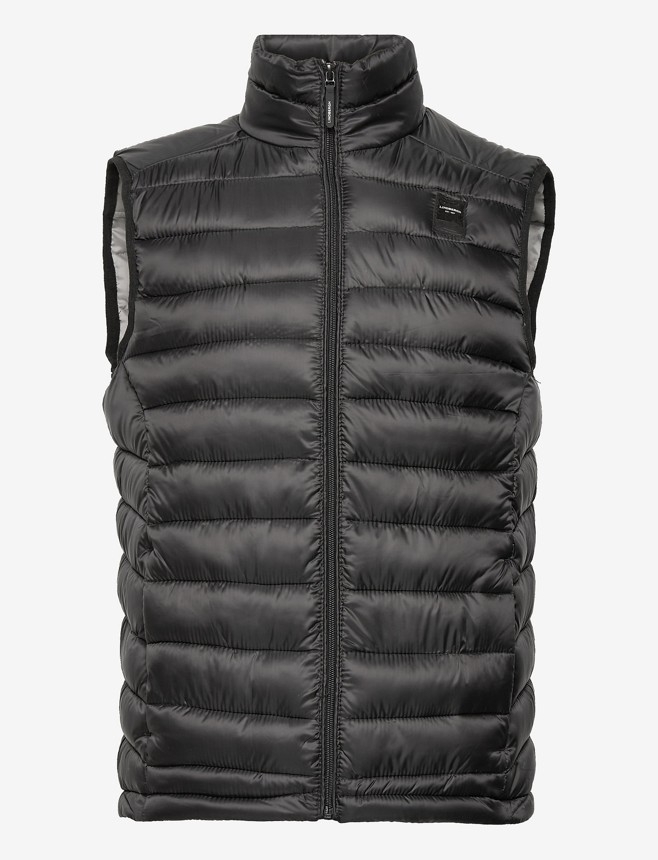 mens black puffer gilet